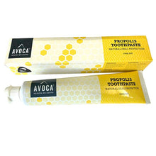 Load image into Gallery viewer, Propolis Toothpaste - 100g. Avoca.Avoca’s toothpastes a great staple to add to your daily hygiene routine as it is commonly used to maintain fresh breath and prevent the development of viral cold sores. It tastes great, with no artificial colours or flavours.
